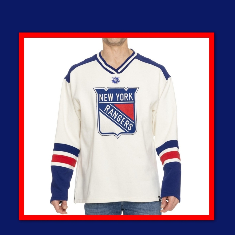 47 BRAND BENCHMARK NETMINDER NY RANGERS SWEATSHIRT